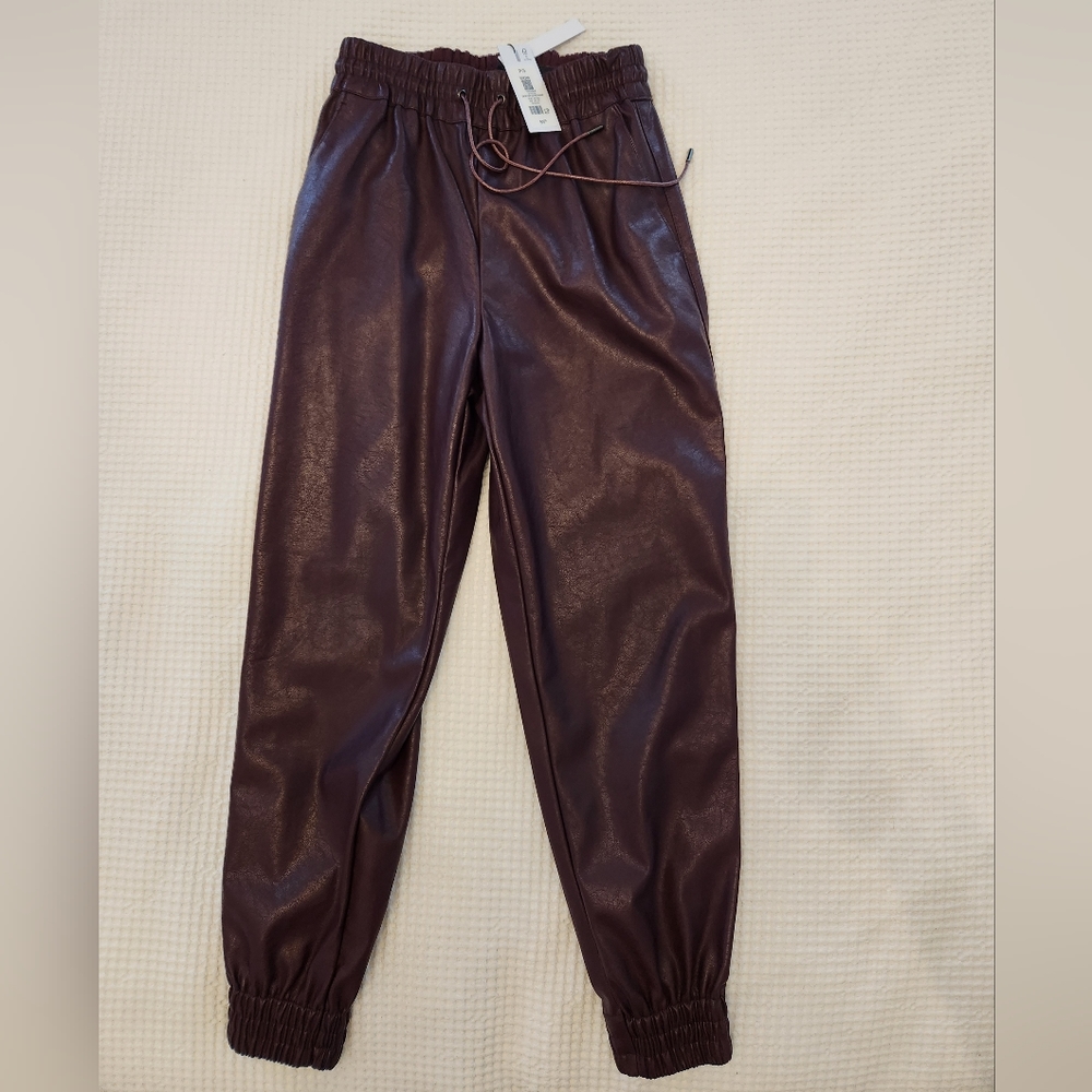 Pleather Joggers